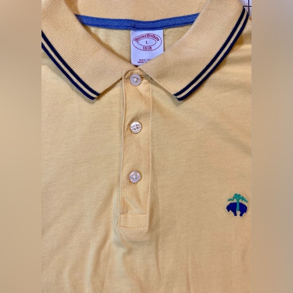 Brooks Brothers Other - Brooks‎ Brothers Men’s Size Large Yellow/Blue Polo Shirt